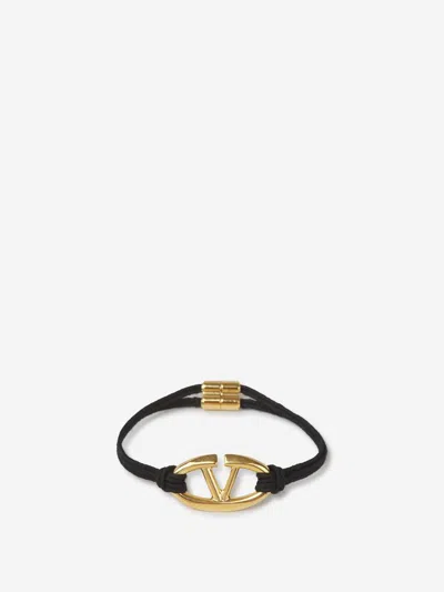 Valentino Garavani Vlogo Rope Bracelet In Gold