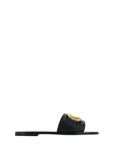 Valentino Garavani Vlogo Sandals In Black