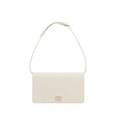 Valentino Garavani Vlogo Shoulder Bag In White