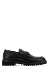 Valentino Garavani Black Loafers With Vlogo Detail And Platform In Leather Man In Black