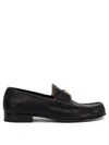 Valentino Vlogo Signature Loafer Lace-up Shoes Black In Black