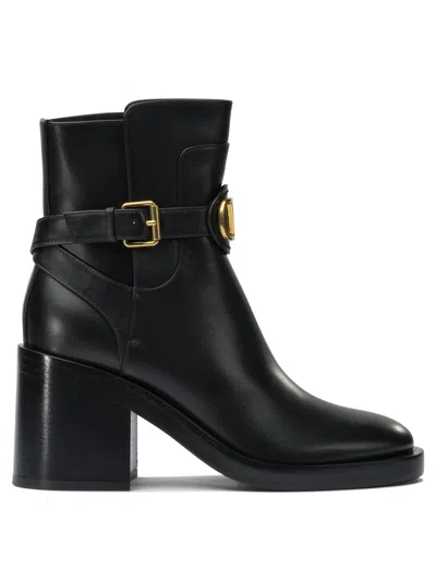 Valentino Garavani "vlogo Signature" 70mm Ankle Boots In Black