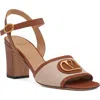Valentino Vlogo 75 Leather-trimmed Canvas Sandals