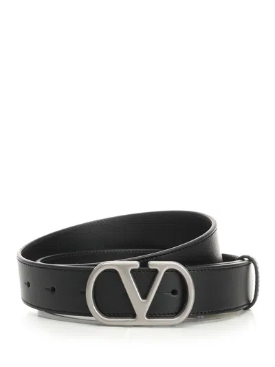 Valentino Garavani Vlogo Signature Belt Belts Black