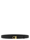 Valentino Enamelled Vlogo Signature Belt In Black