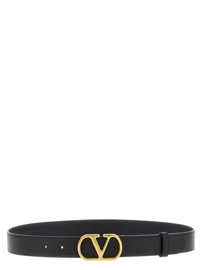 Valentino Garavani 'vlogo Signature' Belt In Black