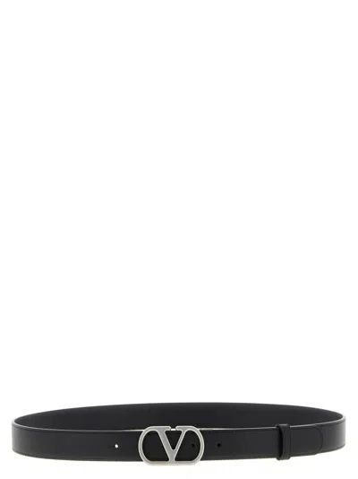 Valentino Garavani Vlogo Signature Belt In Black