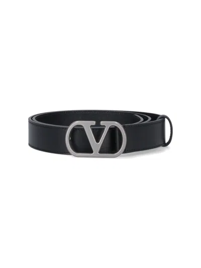 Valentino Garavani V Logo Signature 3cm Palladio In Black