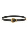Valentino Black Vlogo Signature Brushed Calfskin Belt In Black