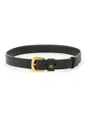 Valentino Vlogo Signature Mini Leather Belt In Black