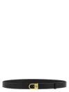 Valentino Enamelled Vlogo Signature Belt In Black