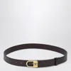 Valentino Garavani Vlogo Signature Belt In Shiny Calfskin 30 Mm With Enamelled Logo Detail In Brown