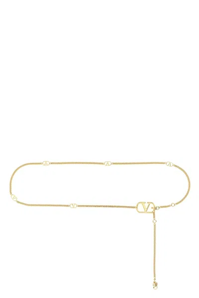 Valentino Garavani 'vlogo Signature' Belt In Gold