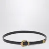 Valentino Black Vlogo Signature Brushed Calfskin Belt In Black