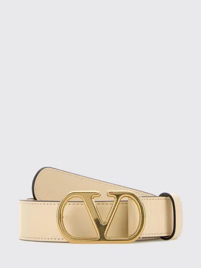Valentino Garavani Vlogo Signature Belt In Smooth Calfskin Leather In Neutral