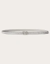 Valentino Garavani Vlogo Signature Belt With Crystals 10 Mm Woman Crystal 090 In Crystal