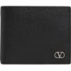 Valentino Garavani Vlogo Signature Bifold Leather Wallet In Black