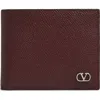 Valentino Garavani Vlogo Signature Bifold Leather Wallet In Red