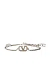 Valentino Garavani Logo Signature Chain Bracelet In Metallic