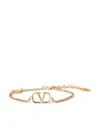 Valentino Garavani  Garavani Vlogo Signature Metal Bracelet In Gold