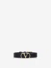Valentino Garavani Vlogo Signature Grainy Calfskin Bracelet In Black