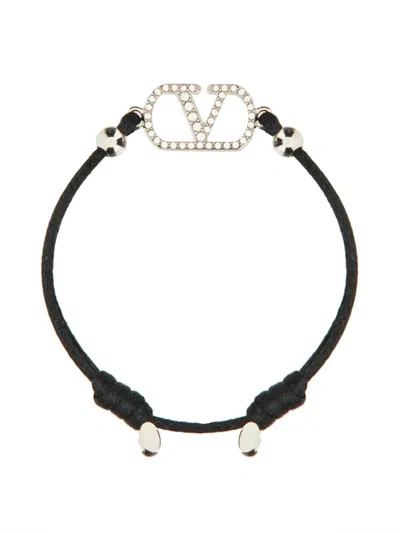Valentino Garavani Vlogo Signature Bracelet In Black