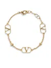 Valentino Garavani Vlogo Signature Metal Bracelet Woman Gold M In Gold