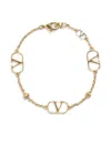 Valentino Garavani Mini Gold-tone Chain With Knurled Sphere And Signature Detail In Gold
