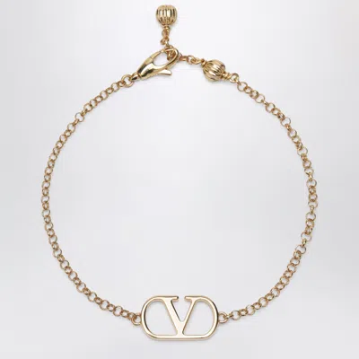Valentino Garavani Vlogo Signature Bracelet In Gold-tone Brass