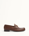 Valentino Loafers Leather Gold-tone Hardware In Brown
