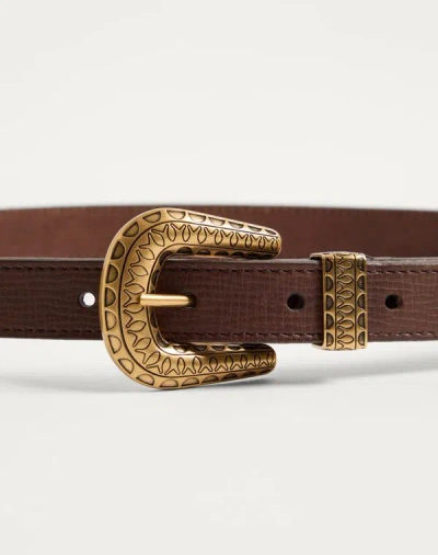 Valentino Garavani Vlogo Signature Calfskin Belt 20 Mm