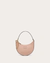 Valentino Garavani Vlogo Signature Calfskin Hobo Mini Bag With Jewel Logo Woman Rose Cannelle Uni In Rose Cannelle