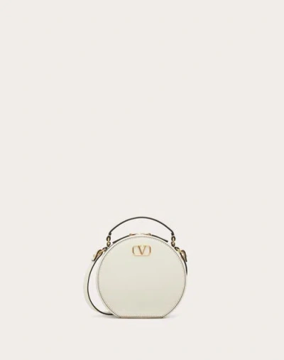 Valentino Garavani Vlogo Signature Calfskin Mini Bag Woman Ivory Uni In White