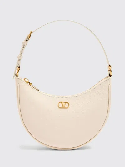 Valentino Garavani Vlogo Signature Calfskin Mini Hobo Bag In Ivory