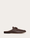 Valentino Garavani Mules Vlogo Signature En Cuir De Veau Homme Fondant 44 In Brown
