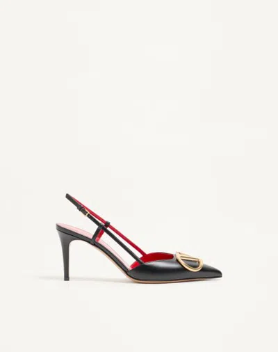 Valentino Garavani Vlogo Signature Calfskin Slingback Pump 80mm Woman Black 34 In Multi