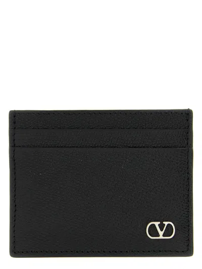 Valentino Garavani Vlogo Signature Card Case In Black
