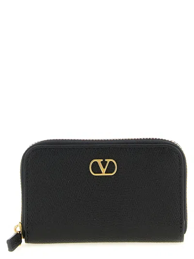 Valentino Garavani Vlogo Signature Card Case In Black