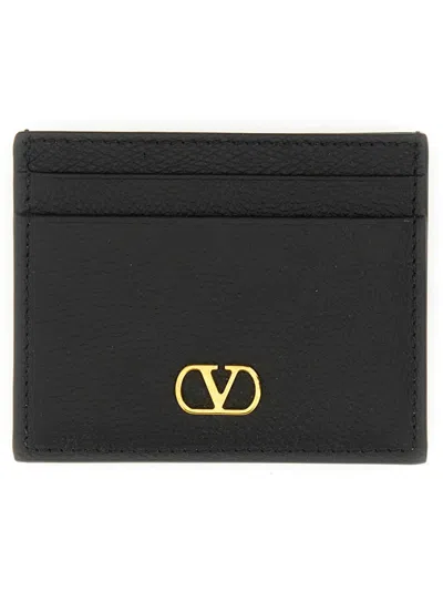 Valentino Garavani Vlogo Signature Card Holder In Black