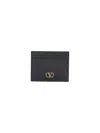 Valentino Garavani Vlogo Signature Black Credit Card Holder Women In Black