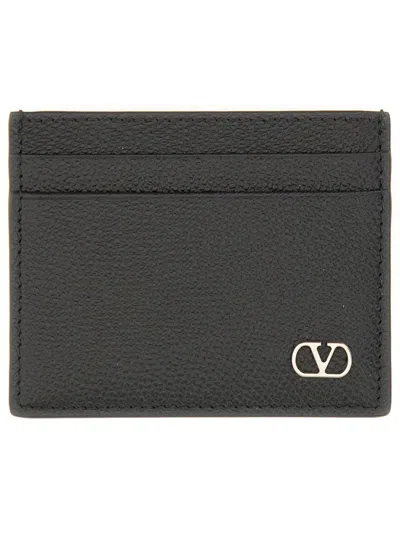 Valentino Garavani "vlogo Signature" Card Holder In Black