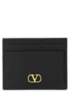 Valentino Garavani Vlogo Signature Black Credit Card Holder Women In Black