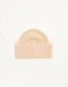 Valentino Garavani Vlogo Signature Cashmere And Lace Beanie Woman Alabaster S/m In Neutral