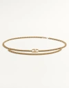 Valentino Garavani Vlogo Signature Chain Belt Woman Antique Gold S In Antique Gold