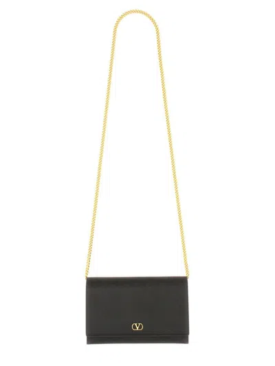 Valentino Garavani Vlogo Shoulder Bag In Black