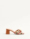 Valentino Garavani 60mm Cherryfic Mules In Natural/red