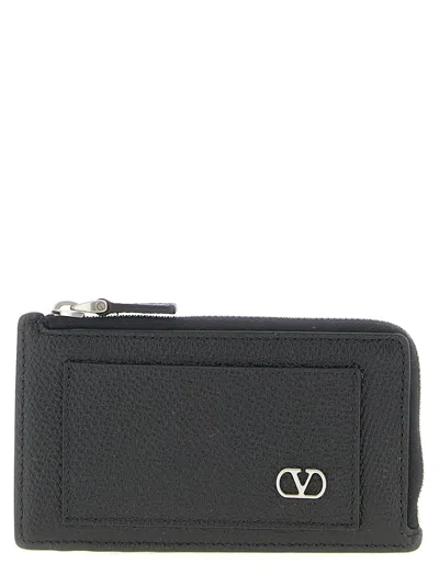 Valentino Garavani Vlogo Signature Coin Purse In Black
