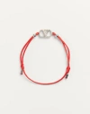 Valentino Garavani Vlogo Signature Cotton Bracelet In Papavero