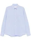 Valentino Camicia Maniche Lunghe Vlogo Signature Shirts Light Blue In Blue
