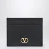 Valentino Garavani Vlogo Signature Black Credit Card Holder Women In Black